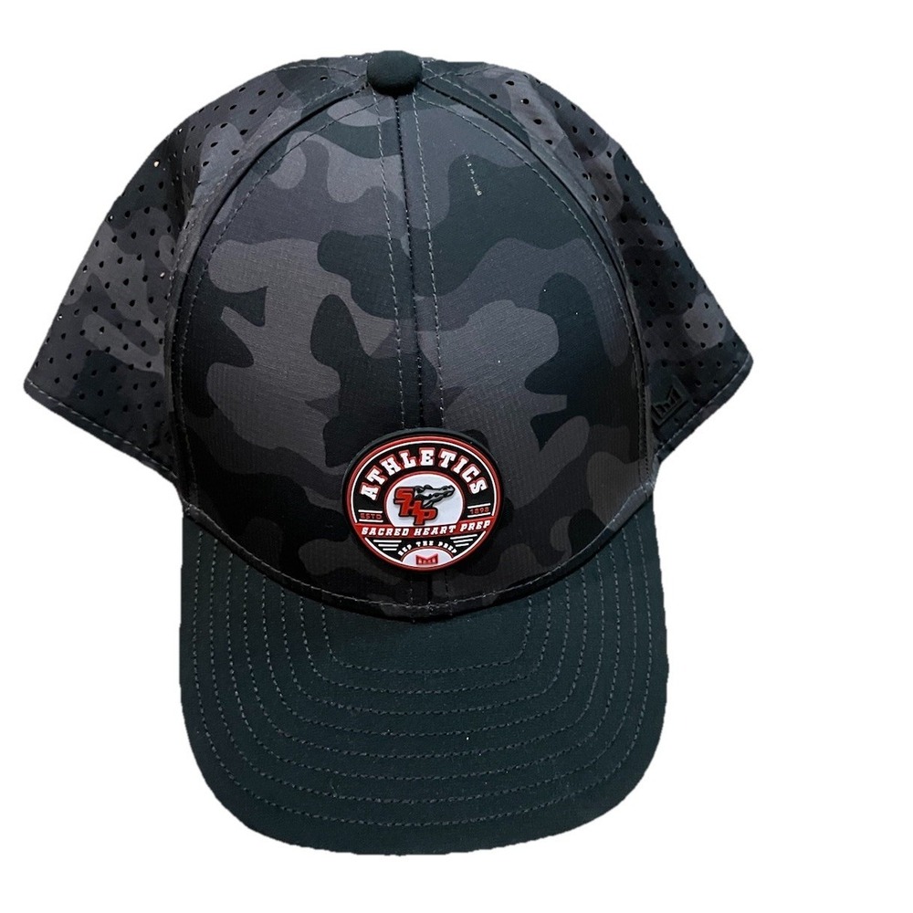 Melin A-Game Hydro Black Camo Men's Athletics Sacred Heart‎ Prep SHP Hat Size CL